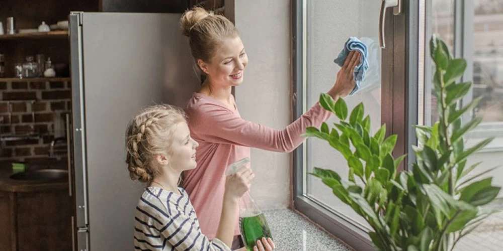 cleaning windows